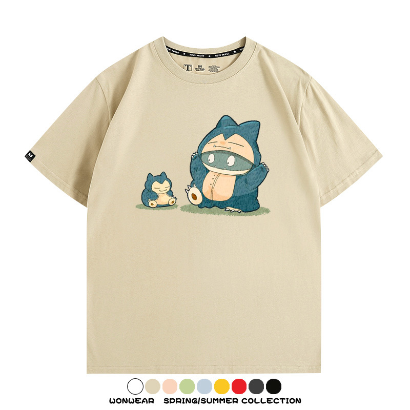 精靈寶可夢小卡比獸任天堂遊戲周邊情侶短袖T恤純棉上衣寬鬆百搭