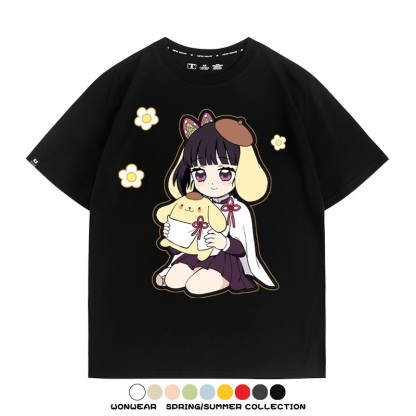 鬼滅之刃聯名三麗鷗 親子情侶裝寬鬆短袖T