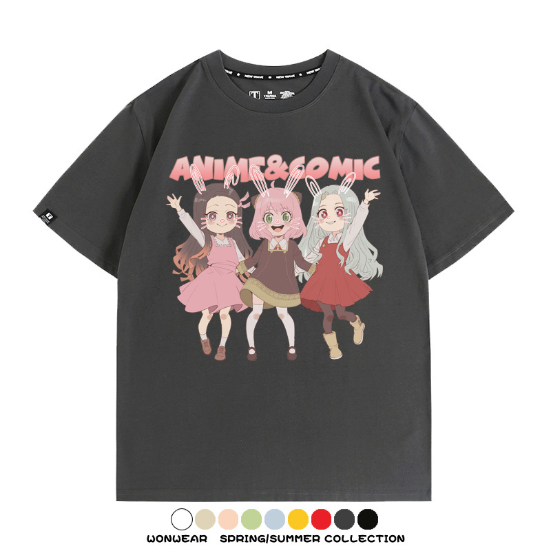 間諜家家酒鬼滅之刃聯名 親子情侶裝寬鬆短袖T