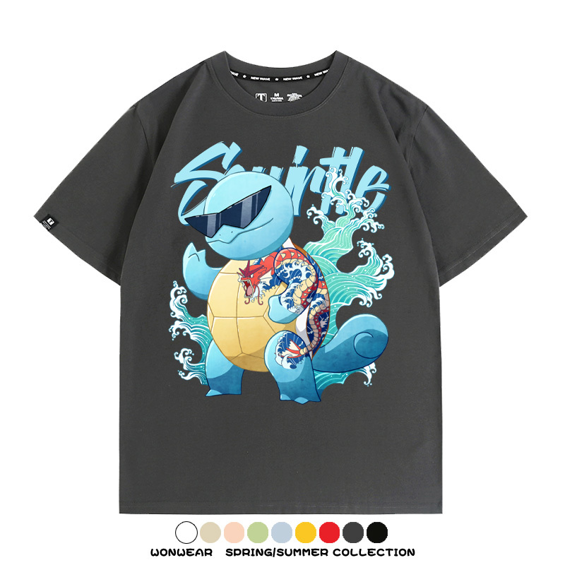 精靈寶可夢傑尼龜 親子情侶裝寬鬆短袖T