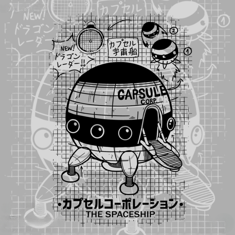 七龍珠宇宙船 親子情侶裝寬鬆短袖T