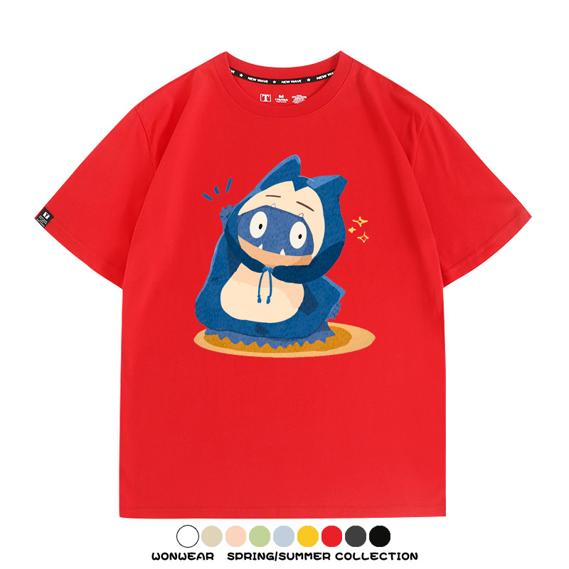 精靈寶可夢小卡比獸任天堂遊戲周邊情侶短袖T恤純棉上衣寬鬆百搭