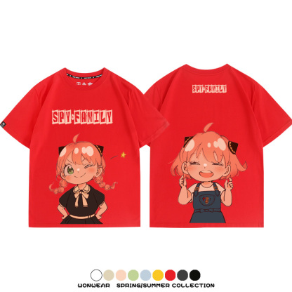 間諜家家酒SPY×FAMILY動漫阿尼亞周邊情侶短袖純棉T恤衫寬鬆百搭