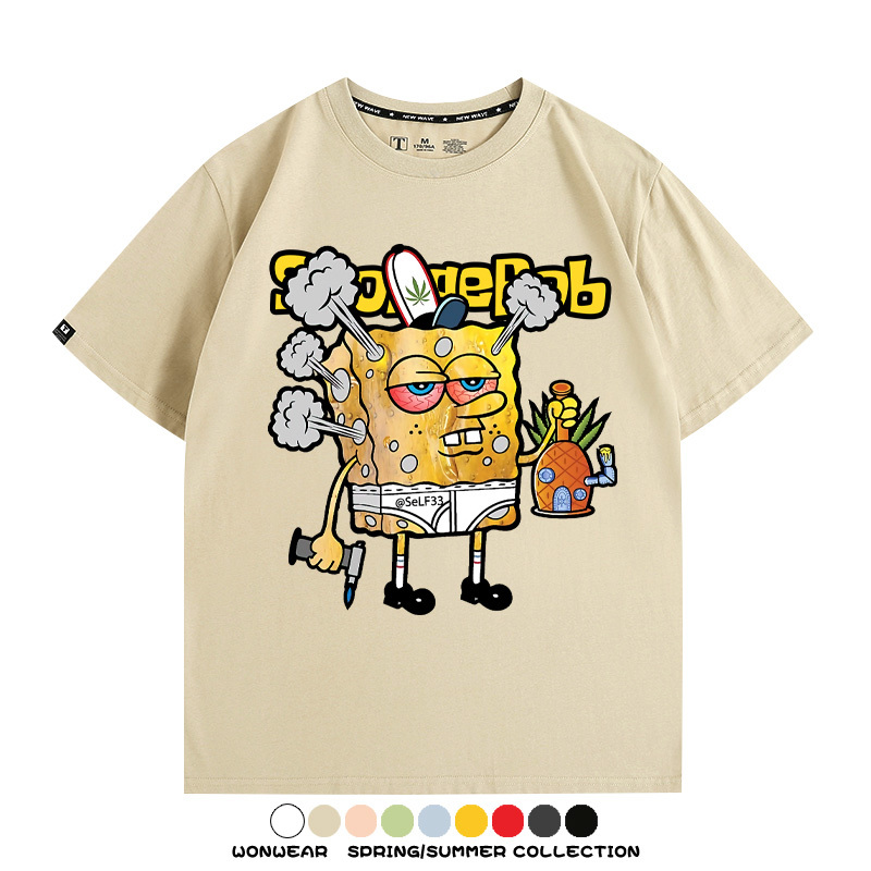 西海岸海綿寶寶動漫周邊短袖T恤