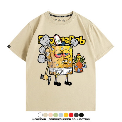 西海岸海綿寶寶動漫周邊短袖T恤