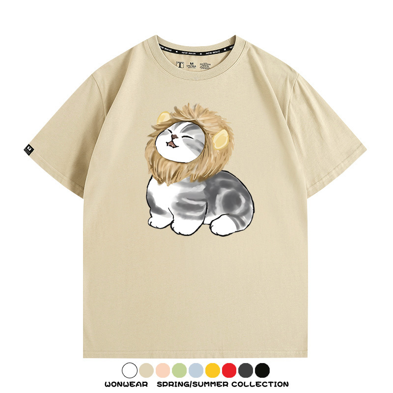 貓貓COS獅子 親子情侶裝寬鬆短袖T