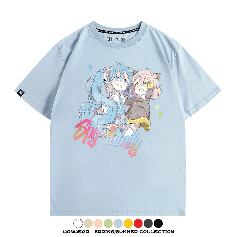 間諜家家酒聯動初音未來 親子情侶裝寬鬆短袖T