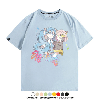 間諜家家酒聯動初音未來 親子情侶裝寬鬆短袖T