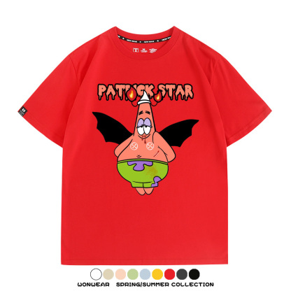 萬聖節海綿寶寶派大星聯名情侶裝t恤衫卡通動漫周邊短袖上衣服男
