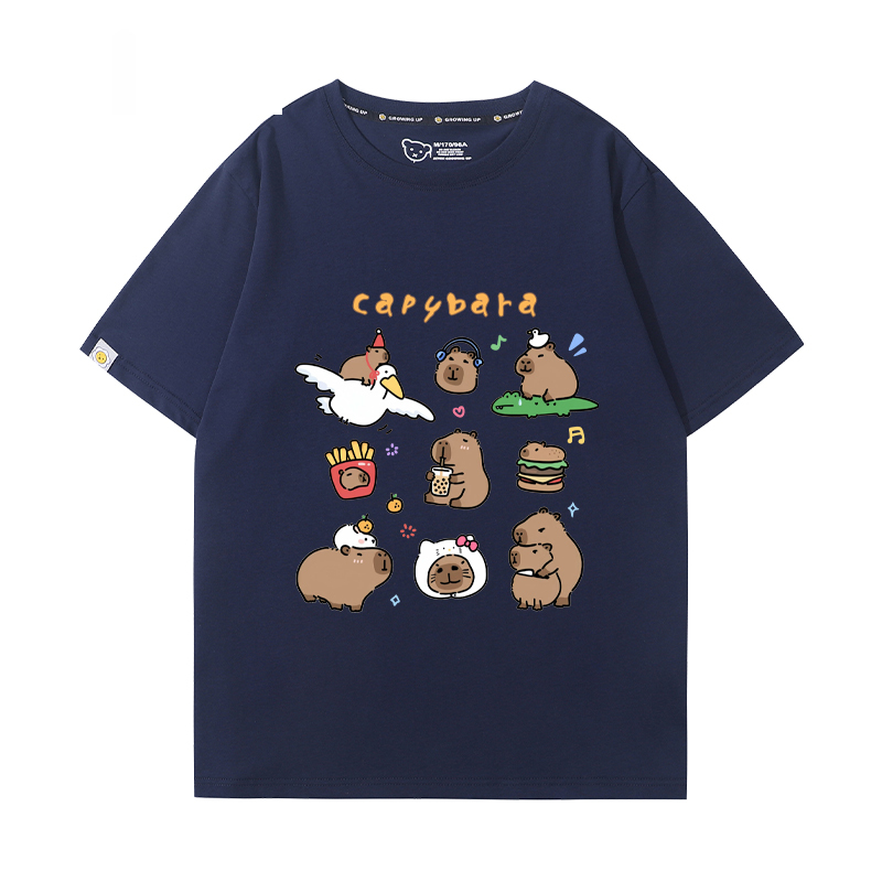 卡皮巴拉 2024親子情侶男女同款 T恤