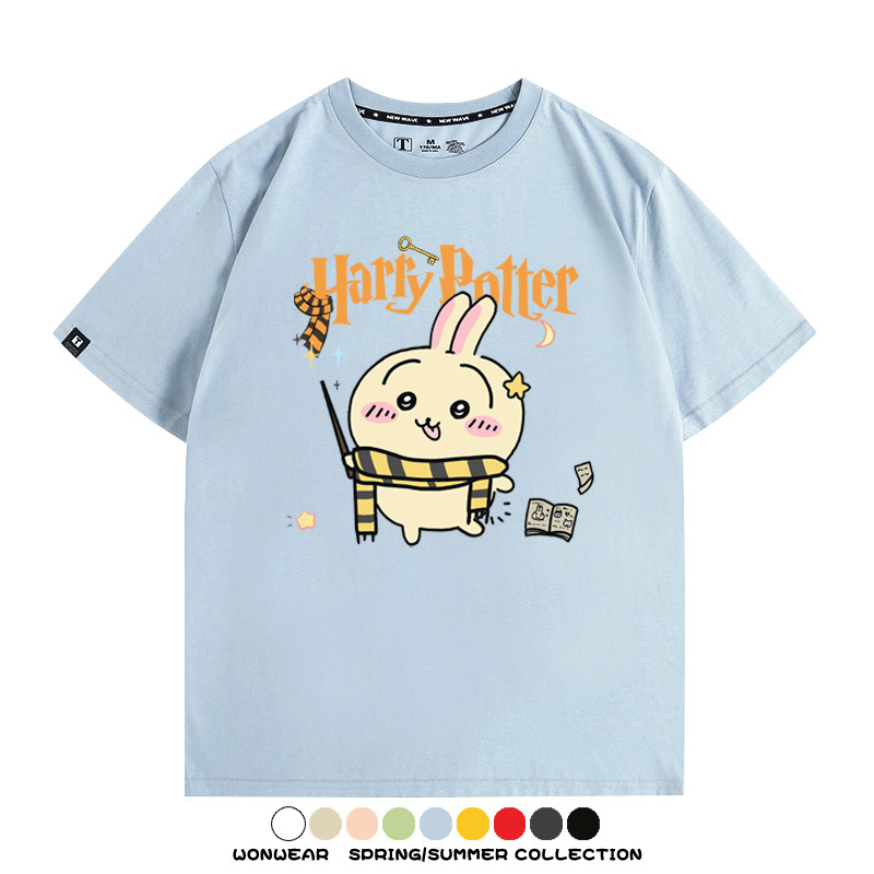 Chiikawa聯動哈利波特 親子情侶裝寬鬆短袖T