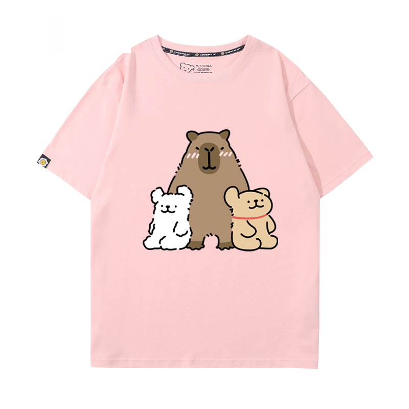 卡皮巴拉 2024親子情侶男女同款 T恤