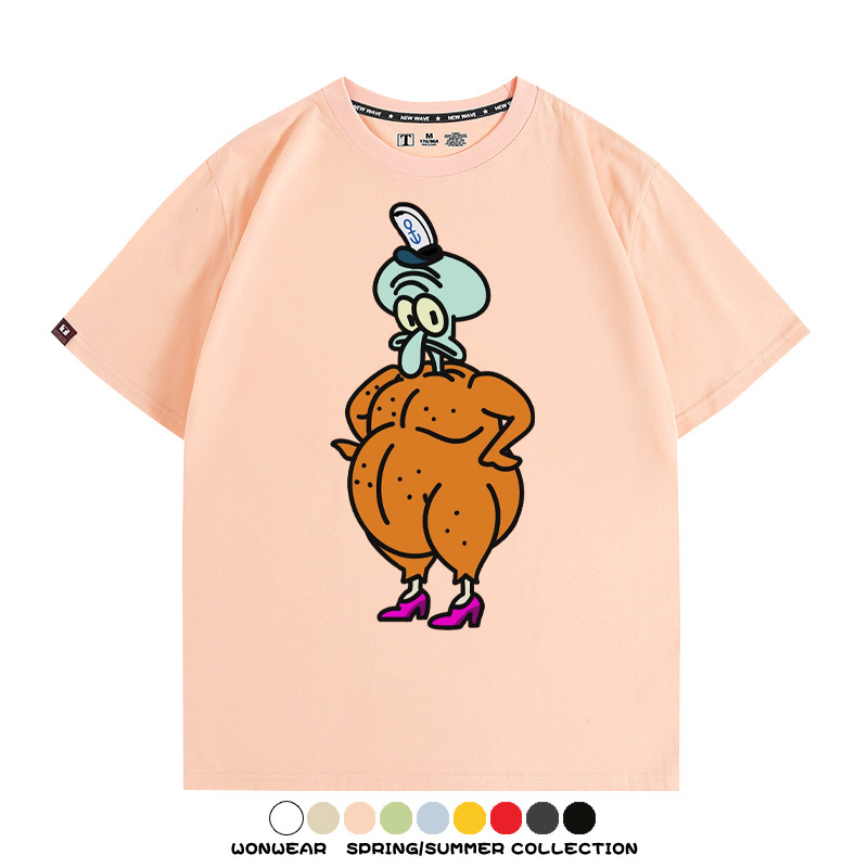 海綿寶寶惡搞動漫周邊短袖T恤