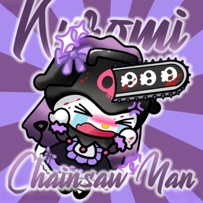 三麗鷗庫洛米聯名鏈鋸人周邊短袖T恤