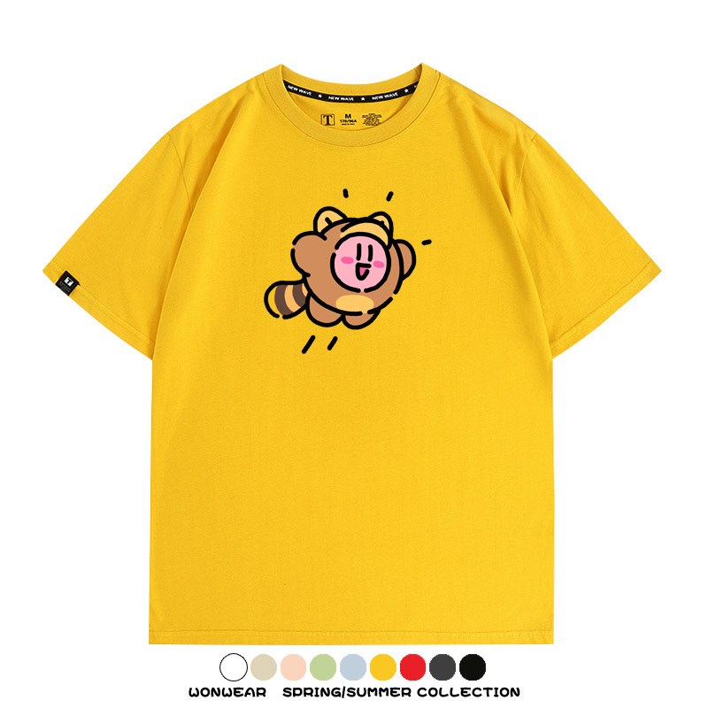 星之卡比遊戲 親子情侶裝寬鬆短袖T