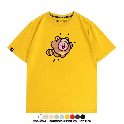 星之卡比遊戲 親子情侶裝寬鬆短袖T