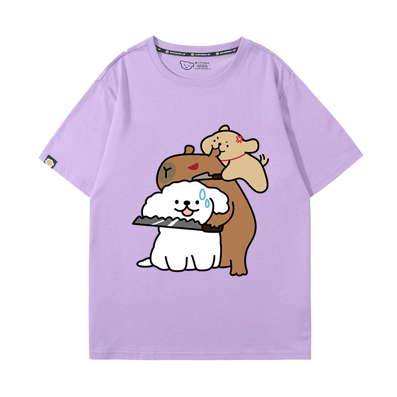 卡皮巴拉 2024親子情侶男女同款 T恤