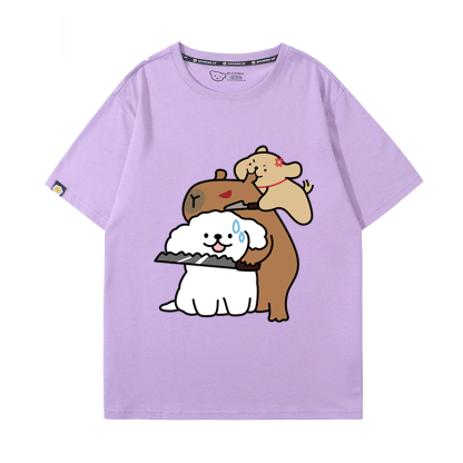 卡皮巴拉 2024親子情侶男女同款 T恤