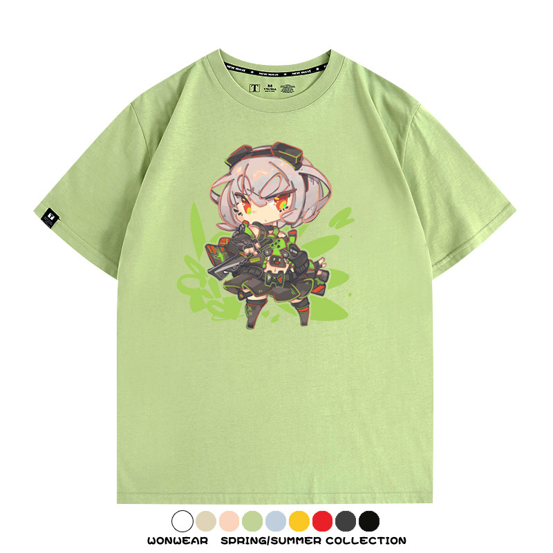 絕區零遊戲安比妮可可琳卡通Q版同款短袖夏季純棉T恤衫二次元COS