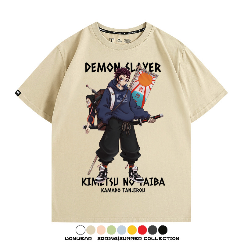 鬼滅之刃聯名灶門炭治郎 親子情侶裝寬鬆短袖T