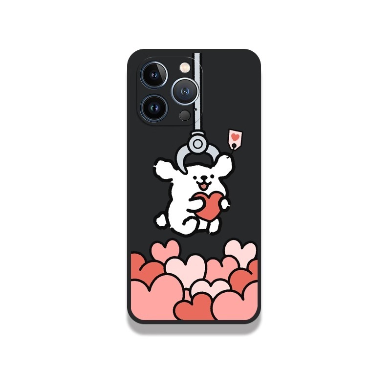 蘋果 系列線條小狗硅膠防摔軟殼