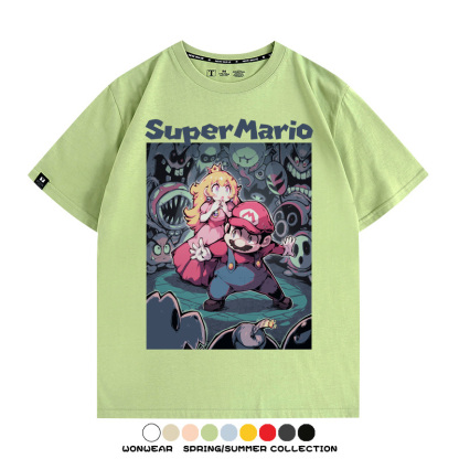 超級瑪利歐遊戲周邊短袖T恤