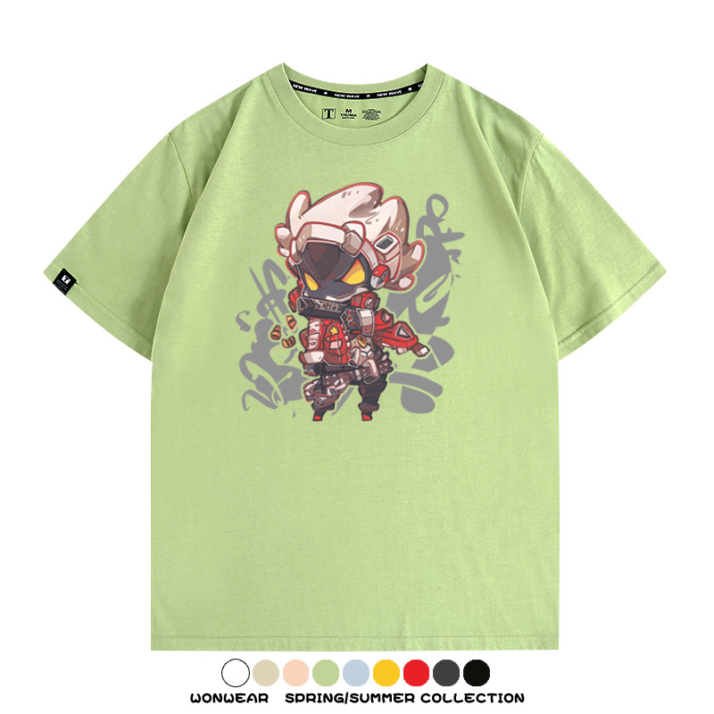 絕區零遊戲安比妮可可琳卡通Q版同款短袖夏季純棉T恤衫二次元COS