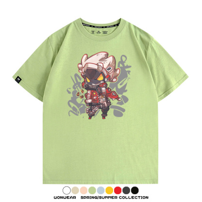 絕區零遊戲安比妮可可琳卡通Q版同款短袖夏季純棉T恤衫二次元COS