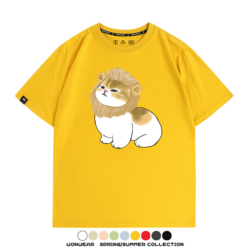 貓貓COS獅子 親子情侶裝寬鬆短袖T