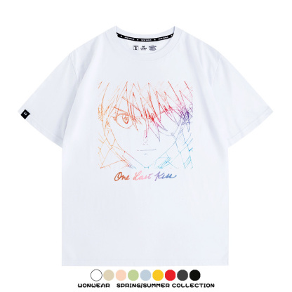 EVA新世紀福音戰士One Last Kiss專輯周邊短袖夏季純棉短袖T-shirt