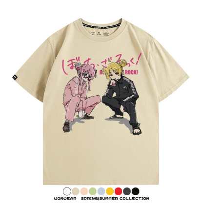孤獨搖滾後藤一里聯名 親子情侶裝寬鬆短袖T