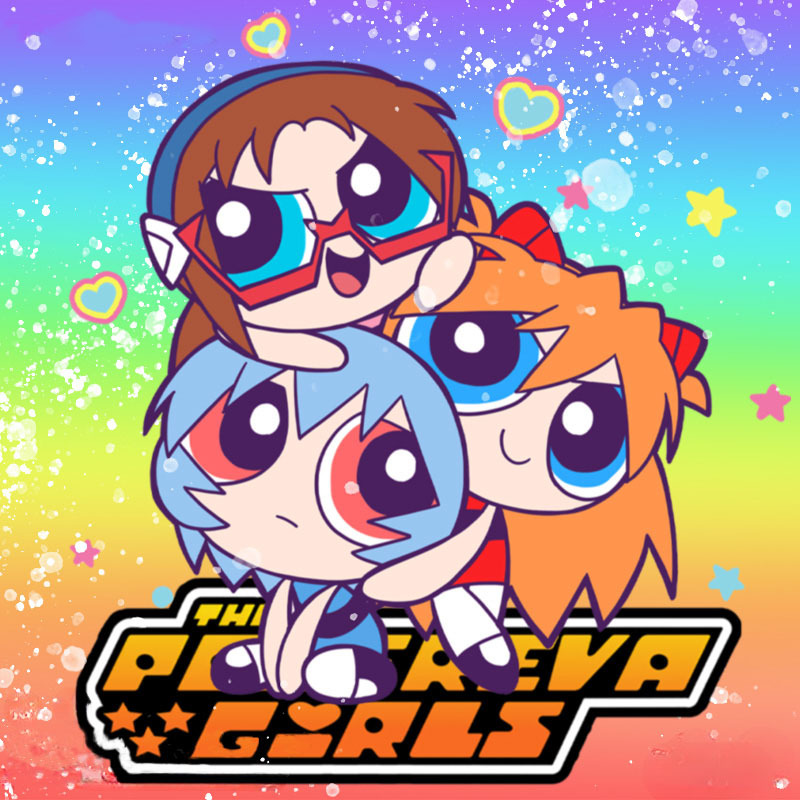 EVA福音戰士飛天小女警聯名 親子情侶裝寬鬆短袖T