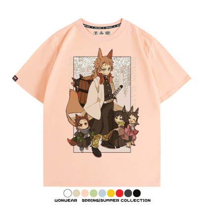 鬼滅之刃炭治郎禰豆子動漫周邊短袖T恤