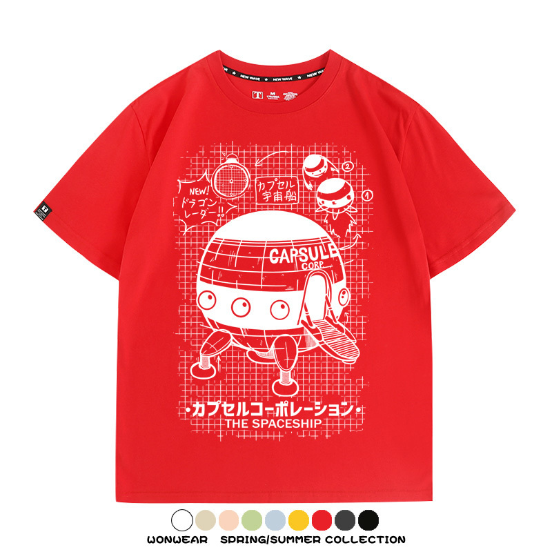 七龍珠宇宙船 親子情侶裝寬鬆短袖T