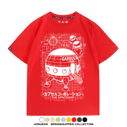 七龍珠宇宙船 親子情侶裝寬鬆短袖T