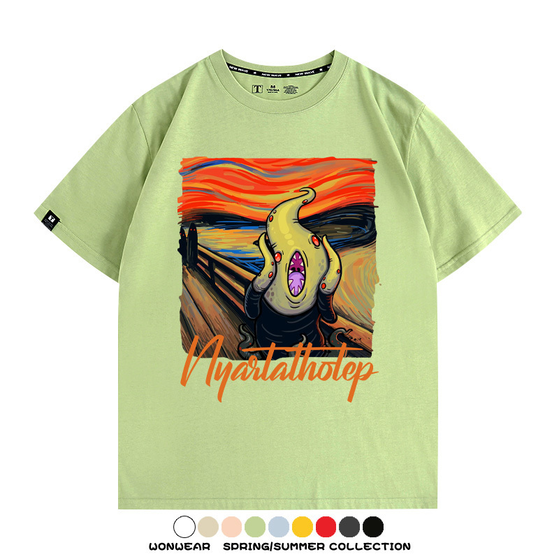 克蘇魯世界名畫吶喊聯名周邊短袖T恤