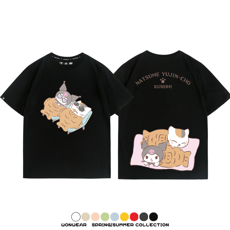 夏目友人帳聯名三麗鷗 親子情侶寬鬆短袖T