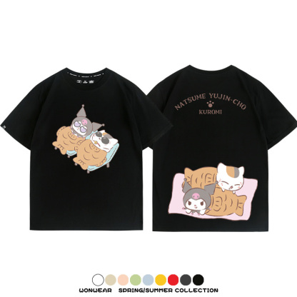 夏目友人帳聯名三麗鷗 親子情侶寬鬆短袖T