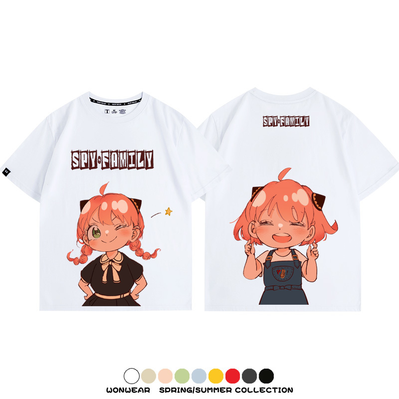 間諜家家酒SPY×FAMILY動漫阿尼亞周邊情侶短袖純棉T恤衫寬鬆百搭