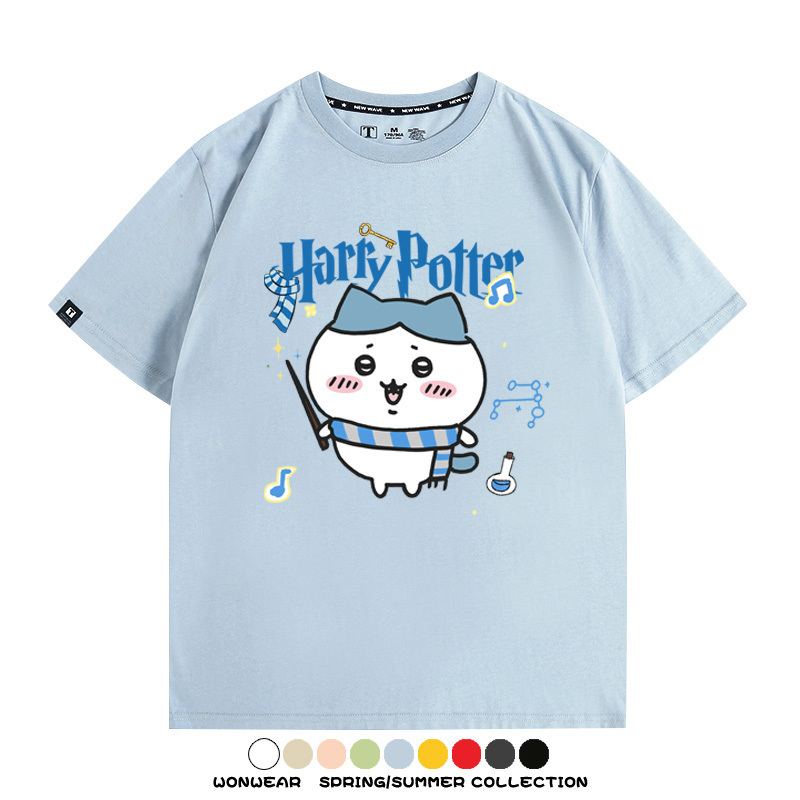 Chiikawa聯動哈利波特 親子情侶裝寬鬆短袖T