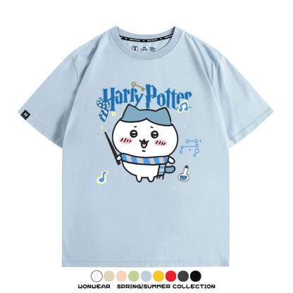 Chiikawa聯動哈利波特 親子情侶裝寬鬆短袖T
