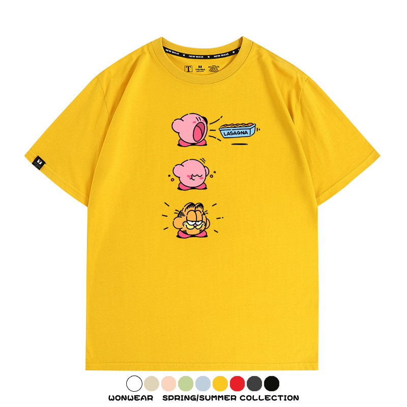 星之卡比遊戲 親子情侶裝寬鬆短袖T