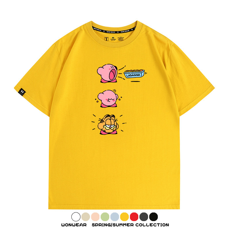 星之卡比遊戲 親子情侶裝寬鬆短袖T