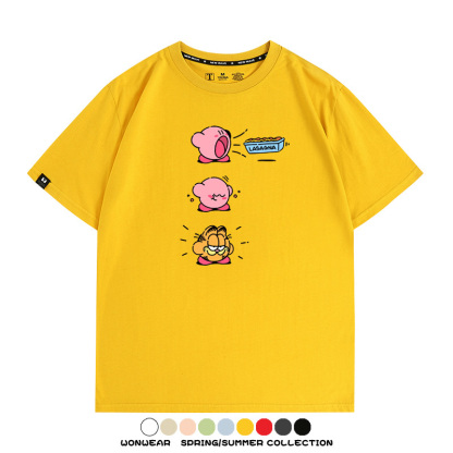 星之卡比遊戲 親子情侶裝寬鬆短袖T