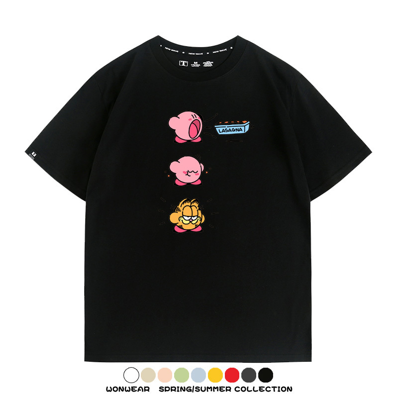 星之卡比遊戲 親子情侶裝寬鬆短袖T