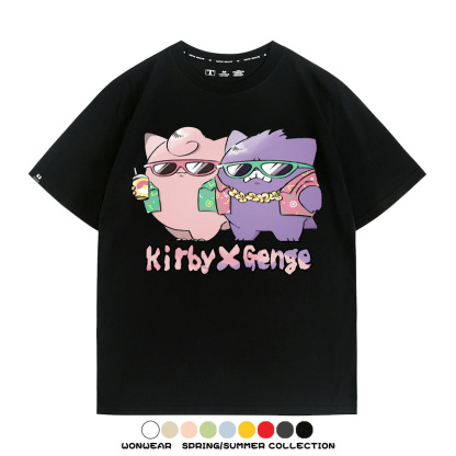 精靈寶可夢度假風動漫周邊短袖T恤