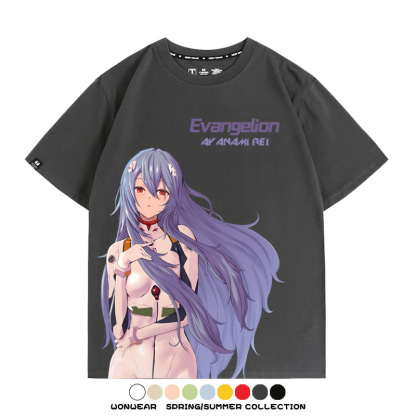 EVA新世紀福音戰士綾波麗動漫周邊短袖T恤