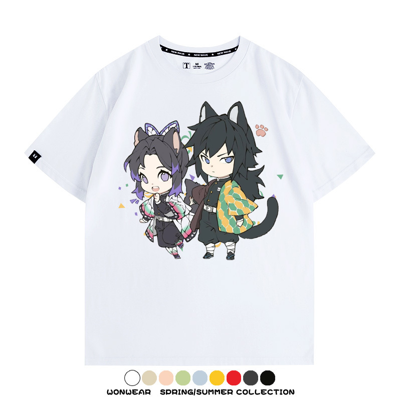 鬼滅之刃動漫周邊聯名  親子情侶裝寬鬆短袖T