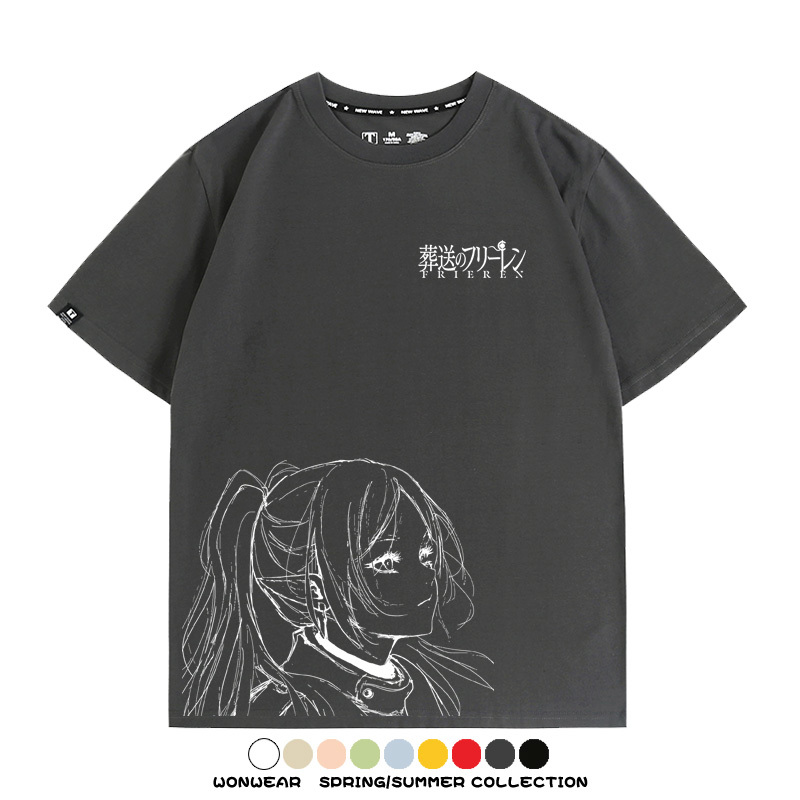 葬送的芙莉蓮原畫線條 親子情侶寬鬆短袖T