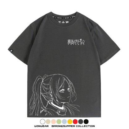 葬送的芙莉蓮原畫線條 親子情侶寬鬆短袖T